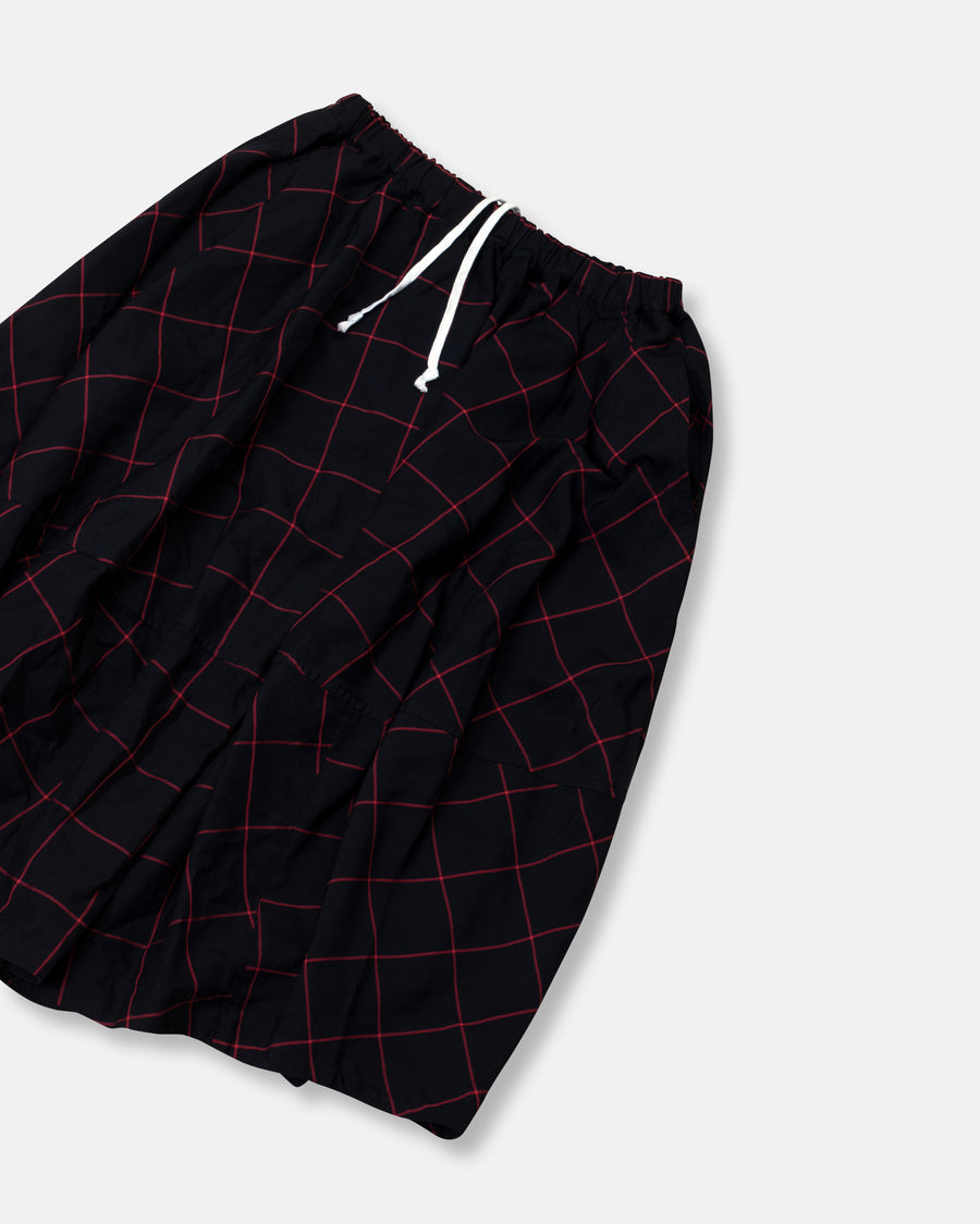 windowpane check skirt