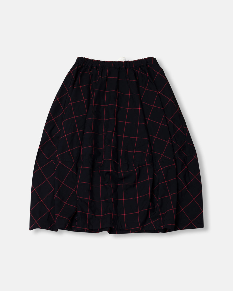 windowpane check skirt