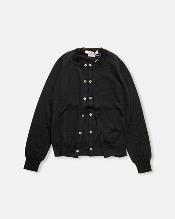 double front cardigan