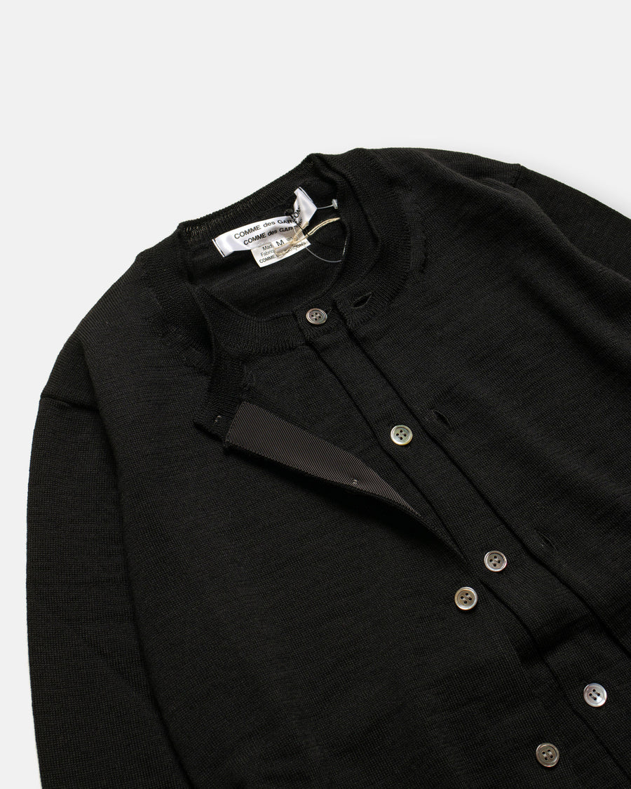 double front cardigan