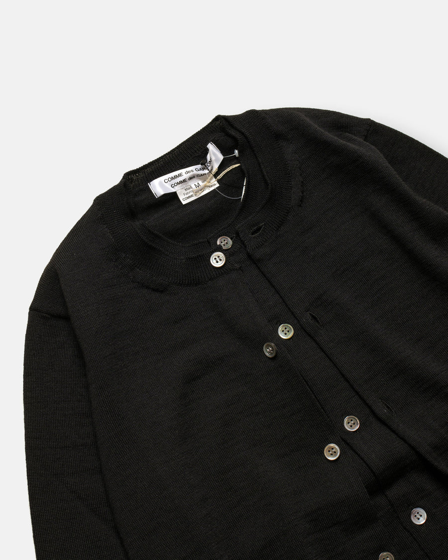 double front cardigan