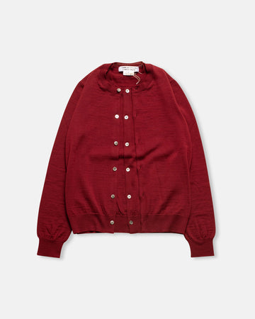 double front cardigan