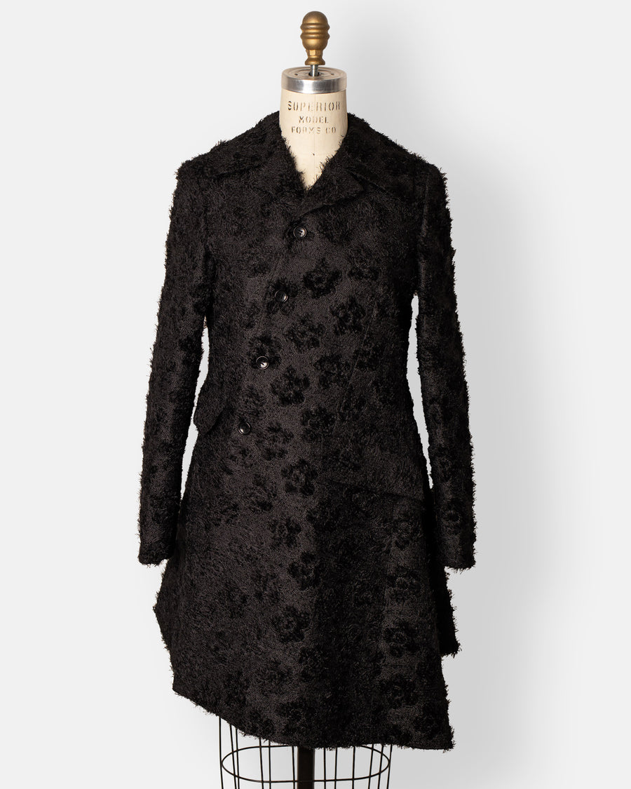 jacquard flower pattern coat