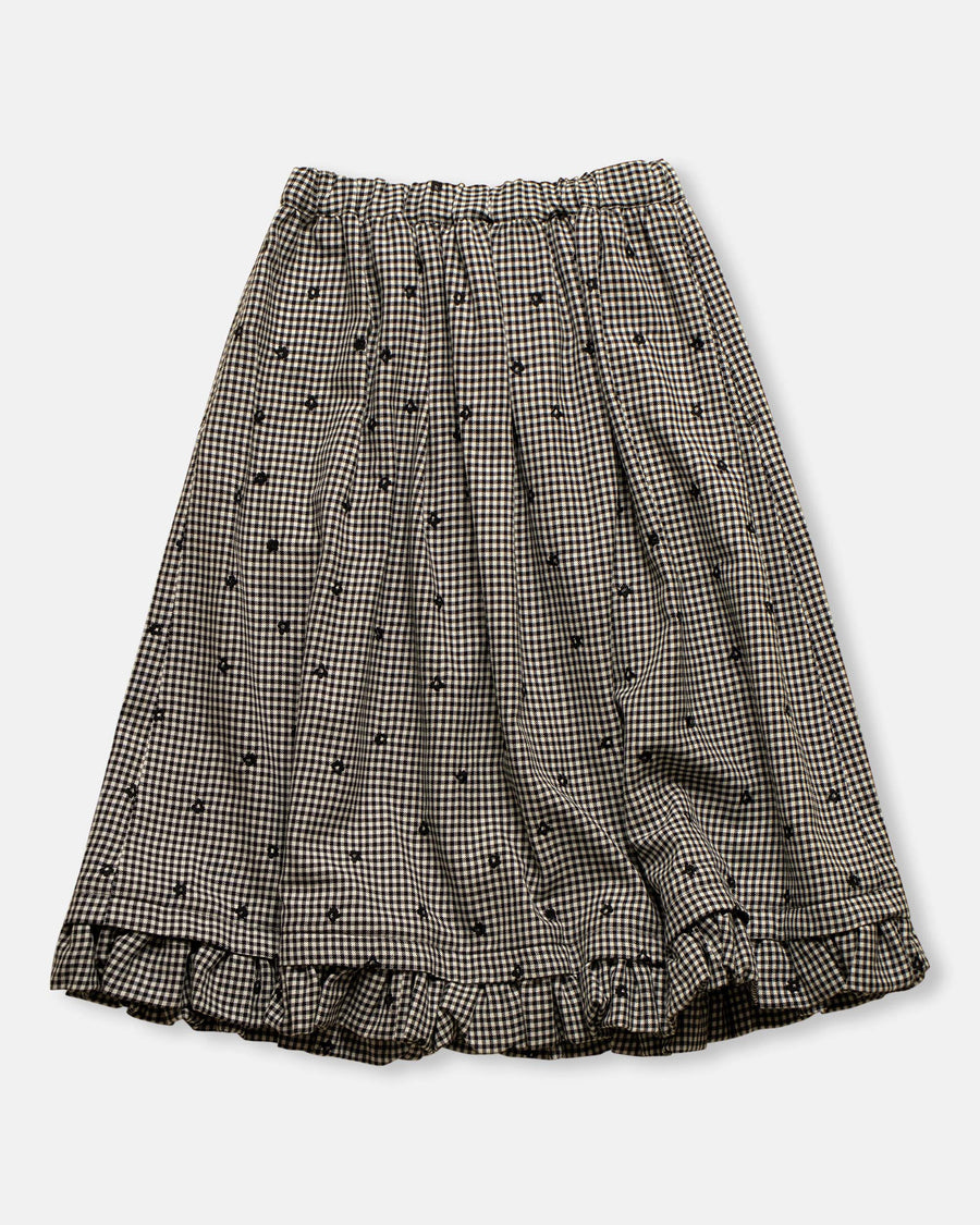 ruffle hem skirt