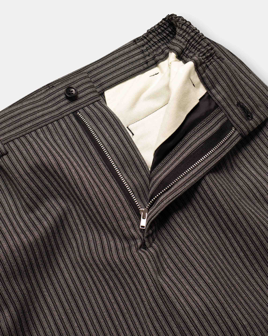 wool mottled stripe trouser
