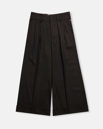 wool gabardine medium stripe trouser