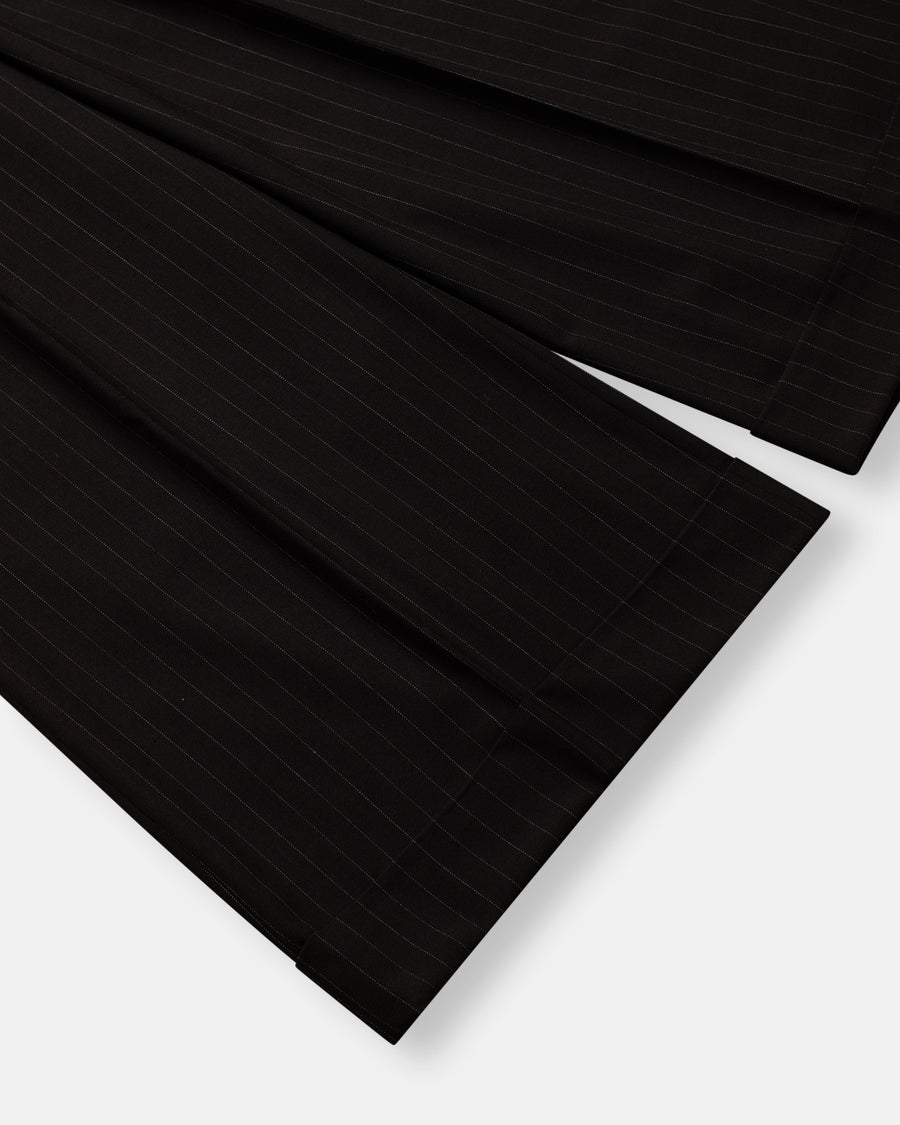wool gabardine medium stripe trouser