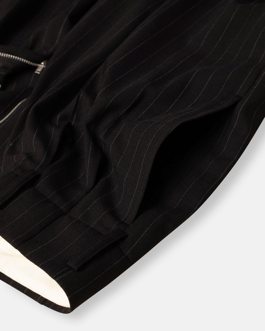 wool gabardine medium stripe trouser