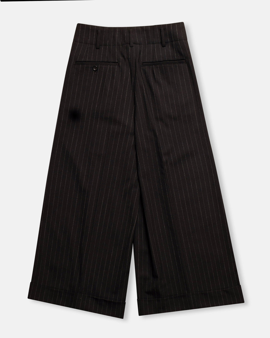 wool gabardine medium stripe trouser