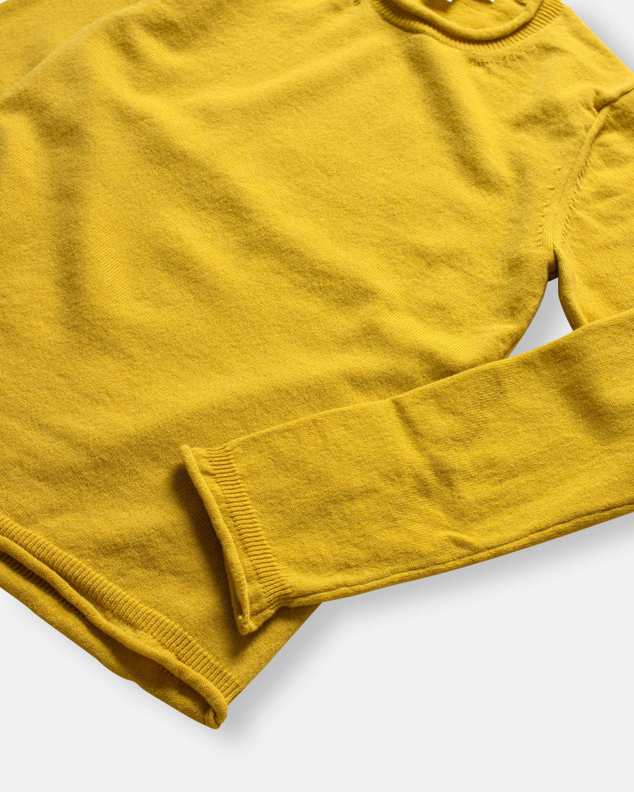 rolled edge sweater