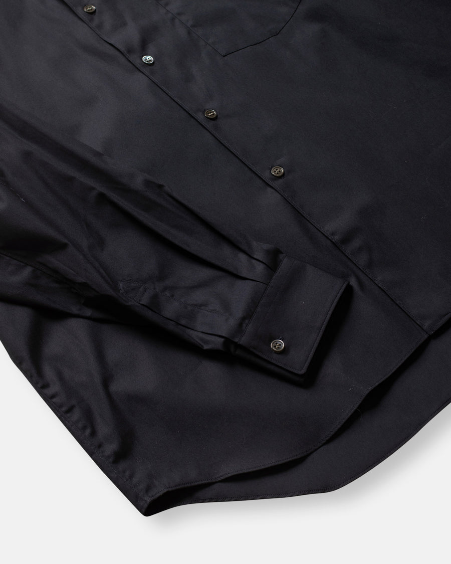 rounded collar shirt