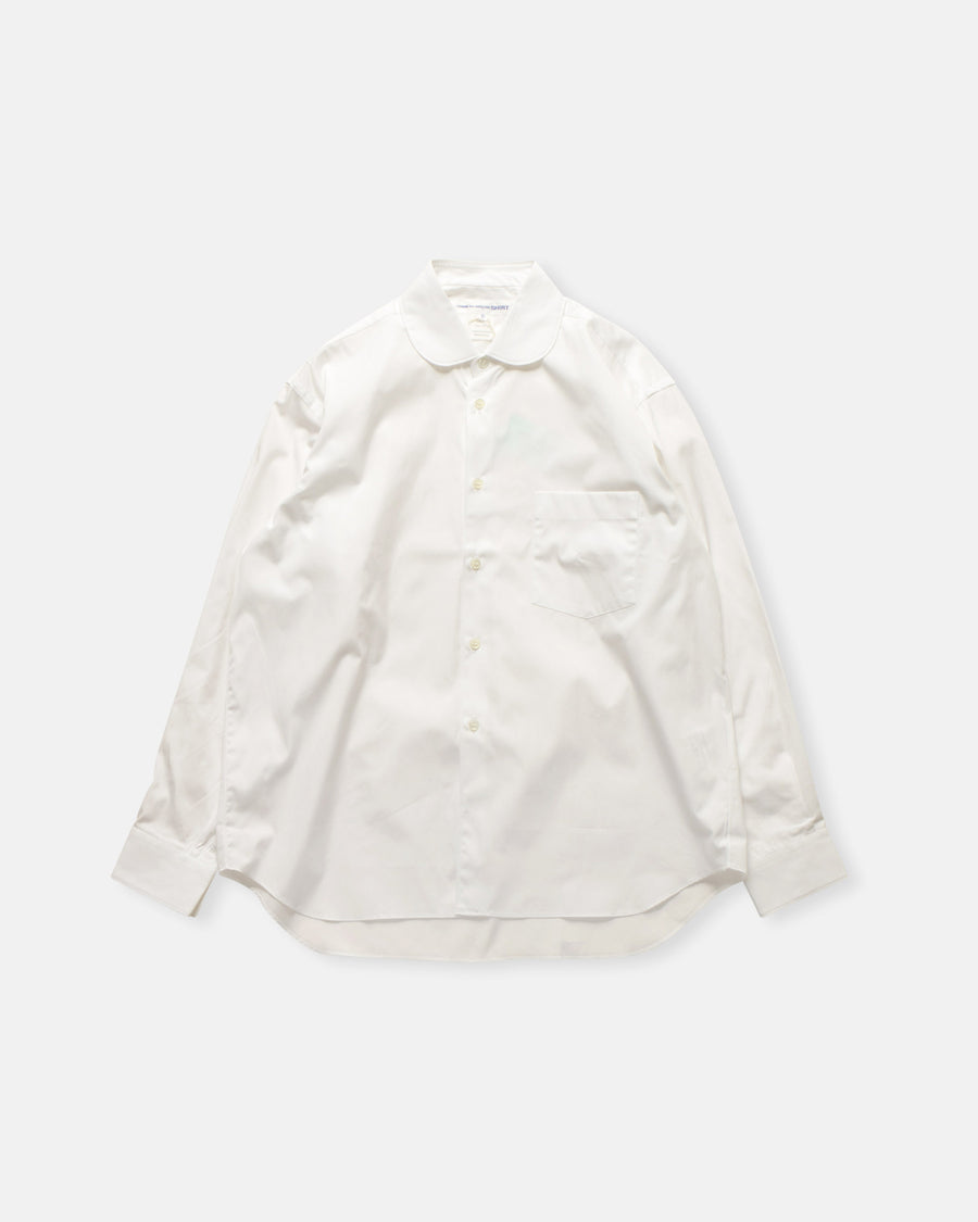 rounded collar shirt