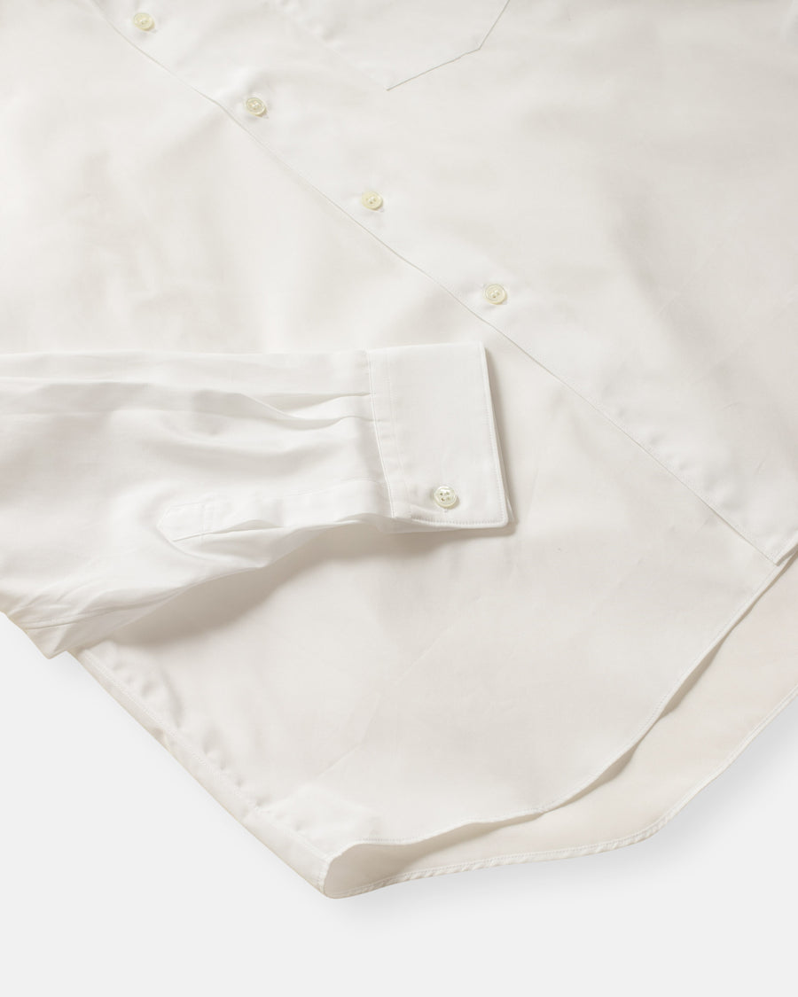 rounded collar shirt