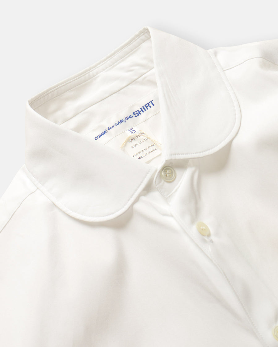 rounded collar shirt