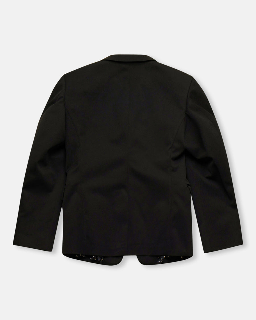 ruffled lining blazer