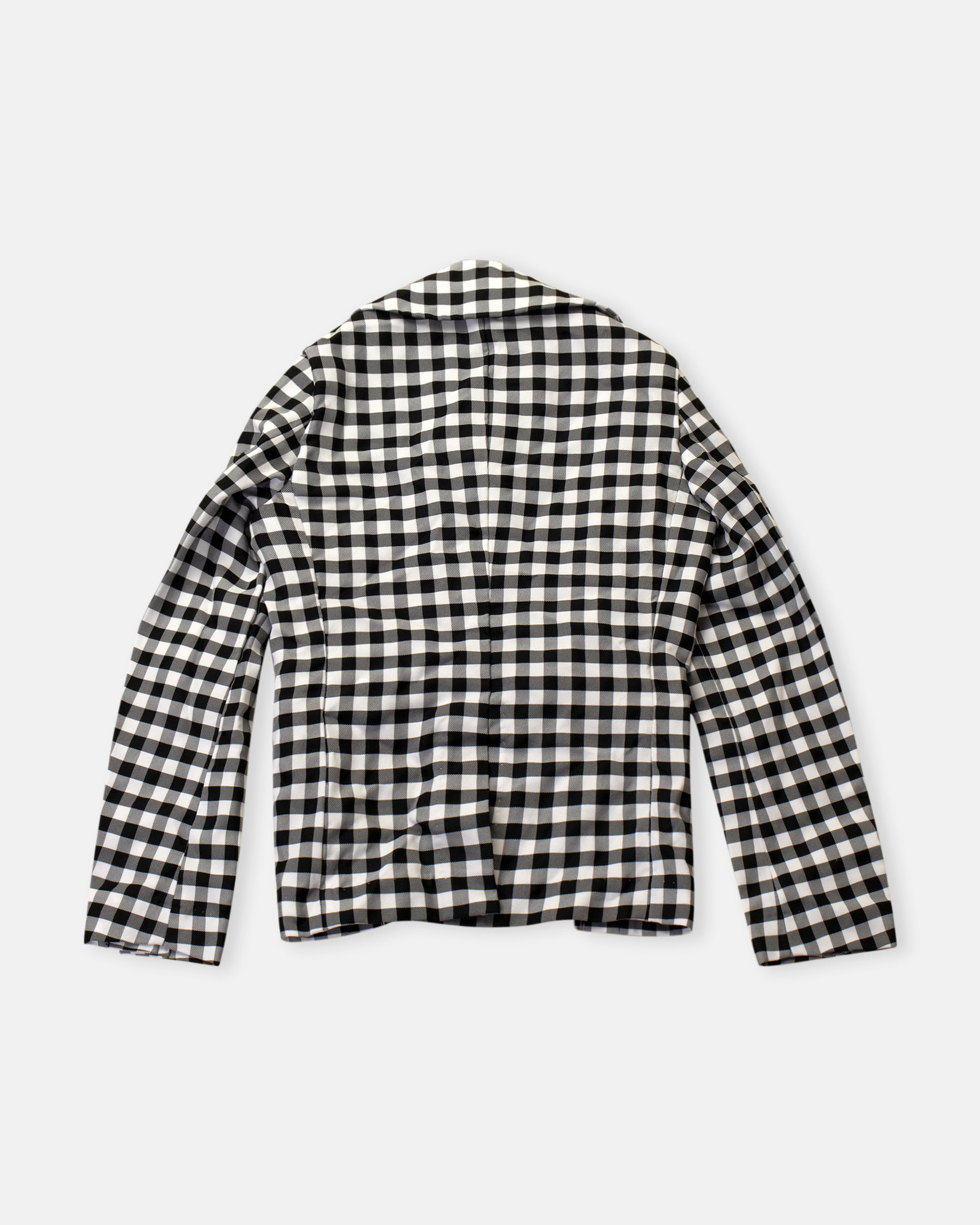 【送料&関税込】Comme des GarAons Blazer In White Nylon Black Comme des Garçons: Single Breasted Blazer (White