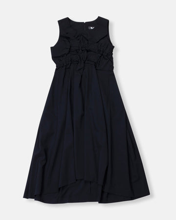 gathered panel dress