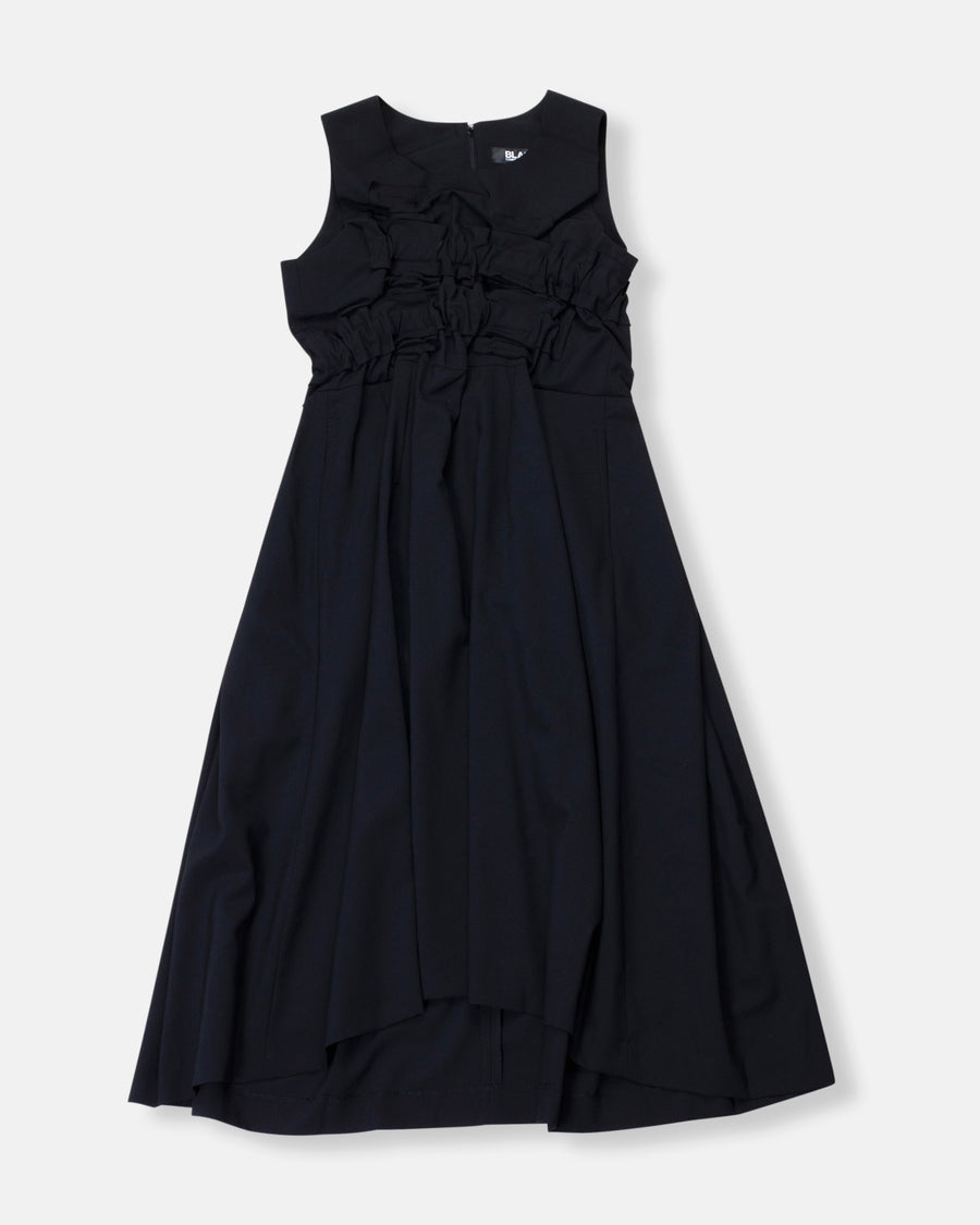 gathered panel dress
