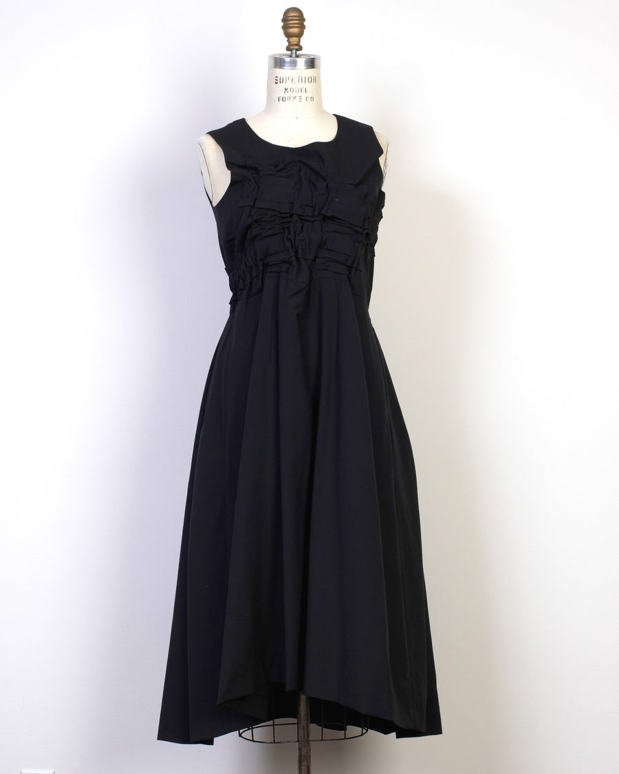 gathered panel dress