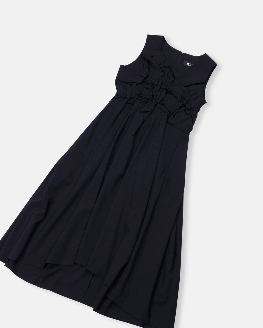 gathered panel dress