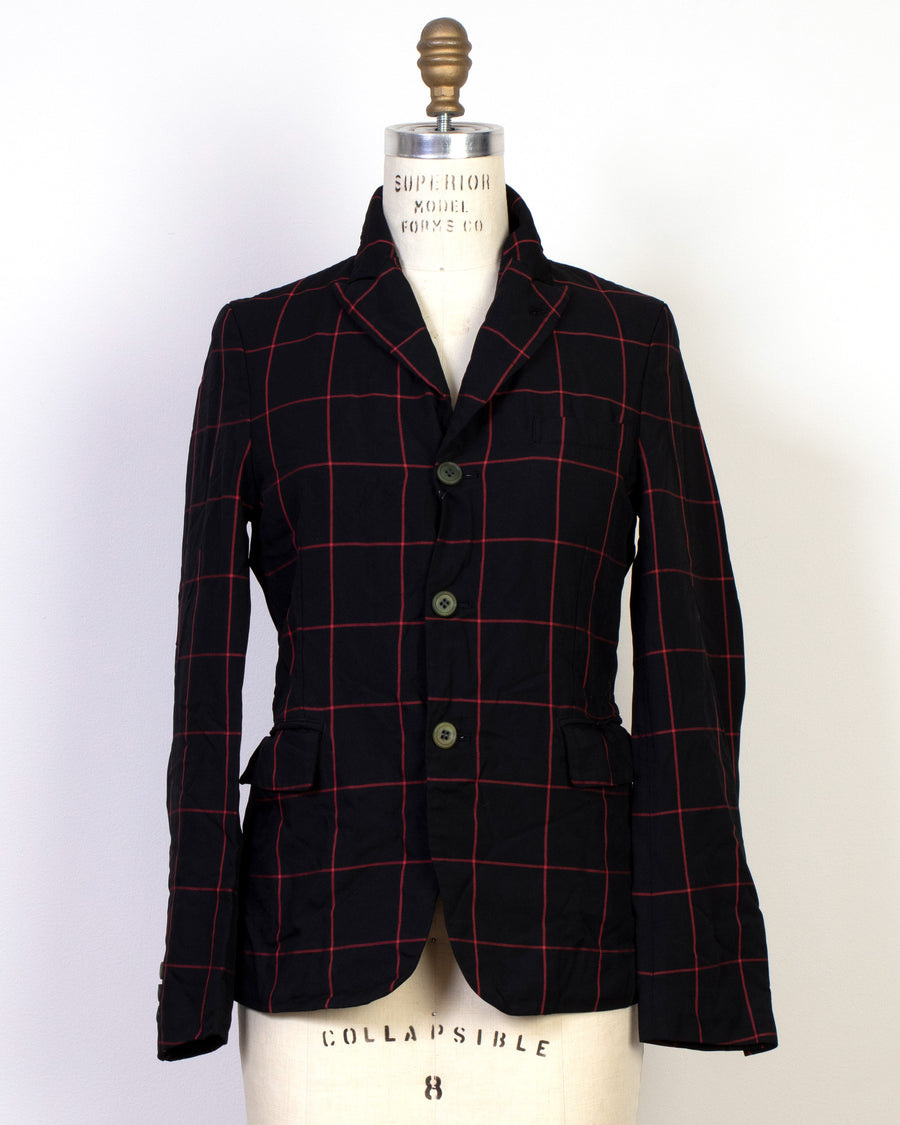 zipper detail blazer