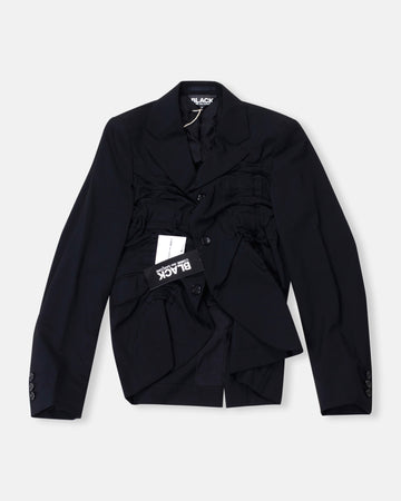 gathered panel blazer