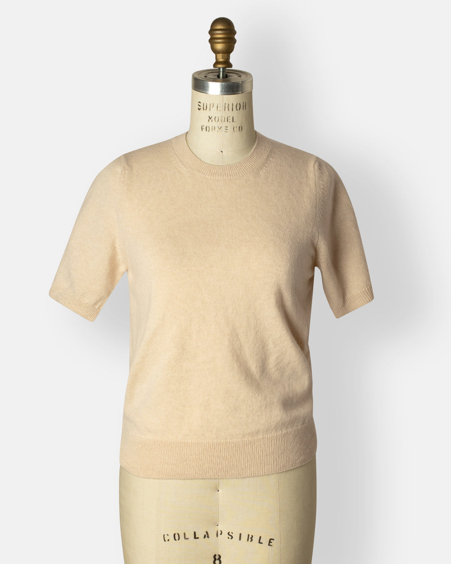 cashmere short sleeve sweater