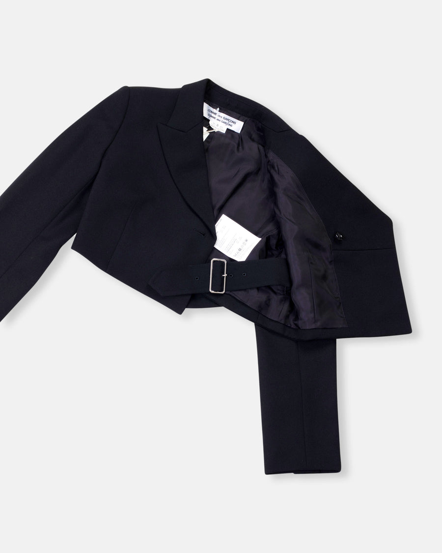 angled cropped blazer