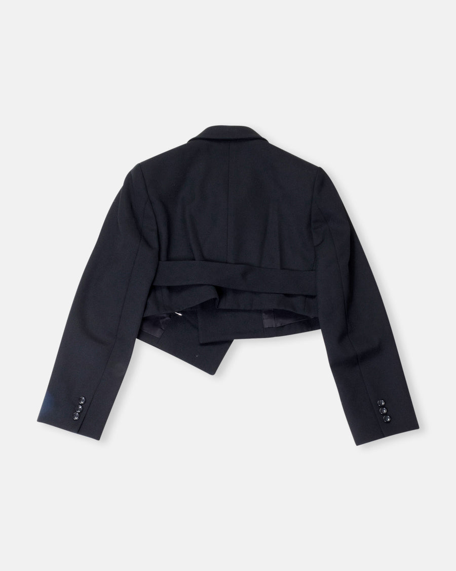 angled cropped blazer