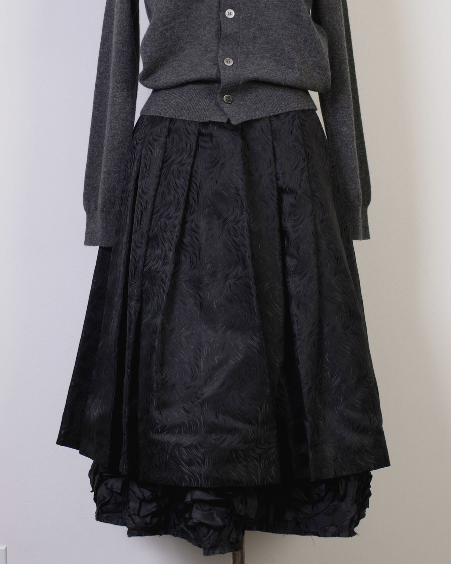 layered jacquard skirt