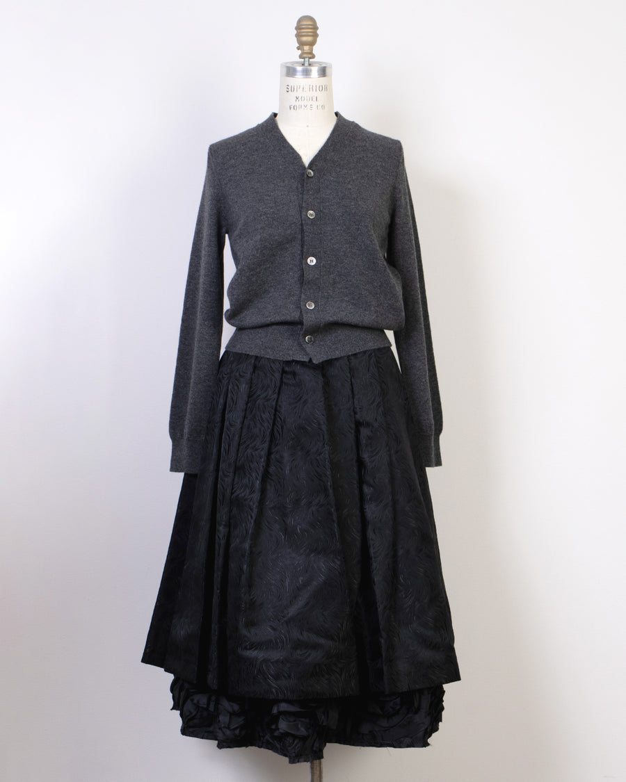 layered jacquard skirt