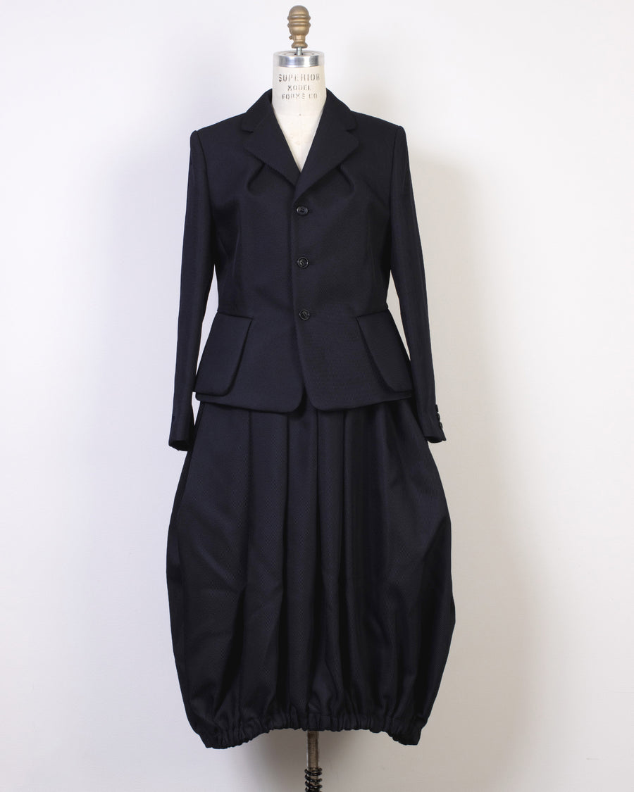 gathered hem skirt