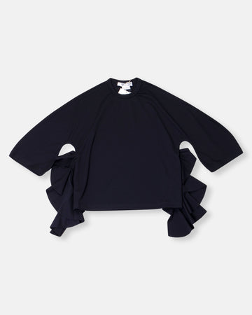 ruffle side top