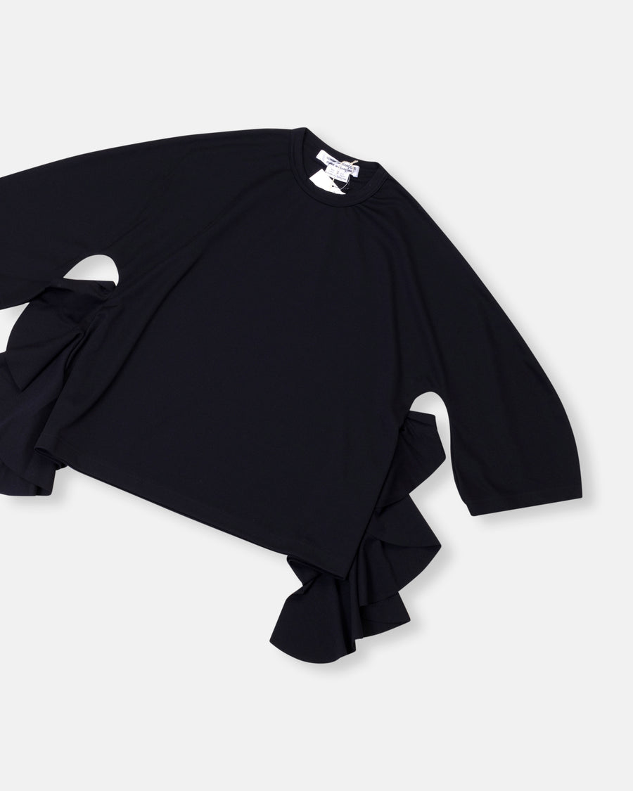ruffle side top