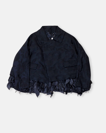 ruffled hem blazer