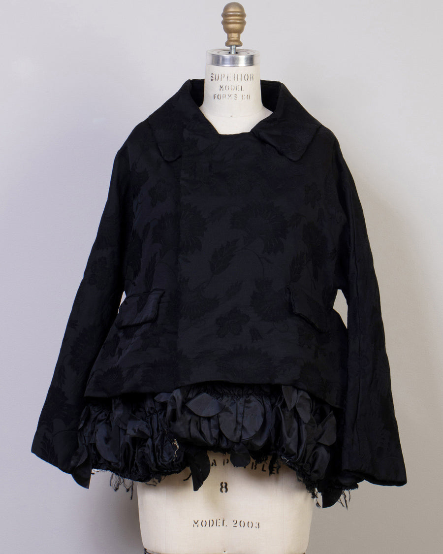 ruffled hem blazer