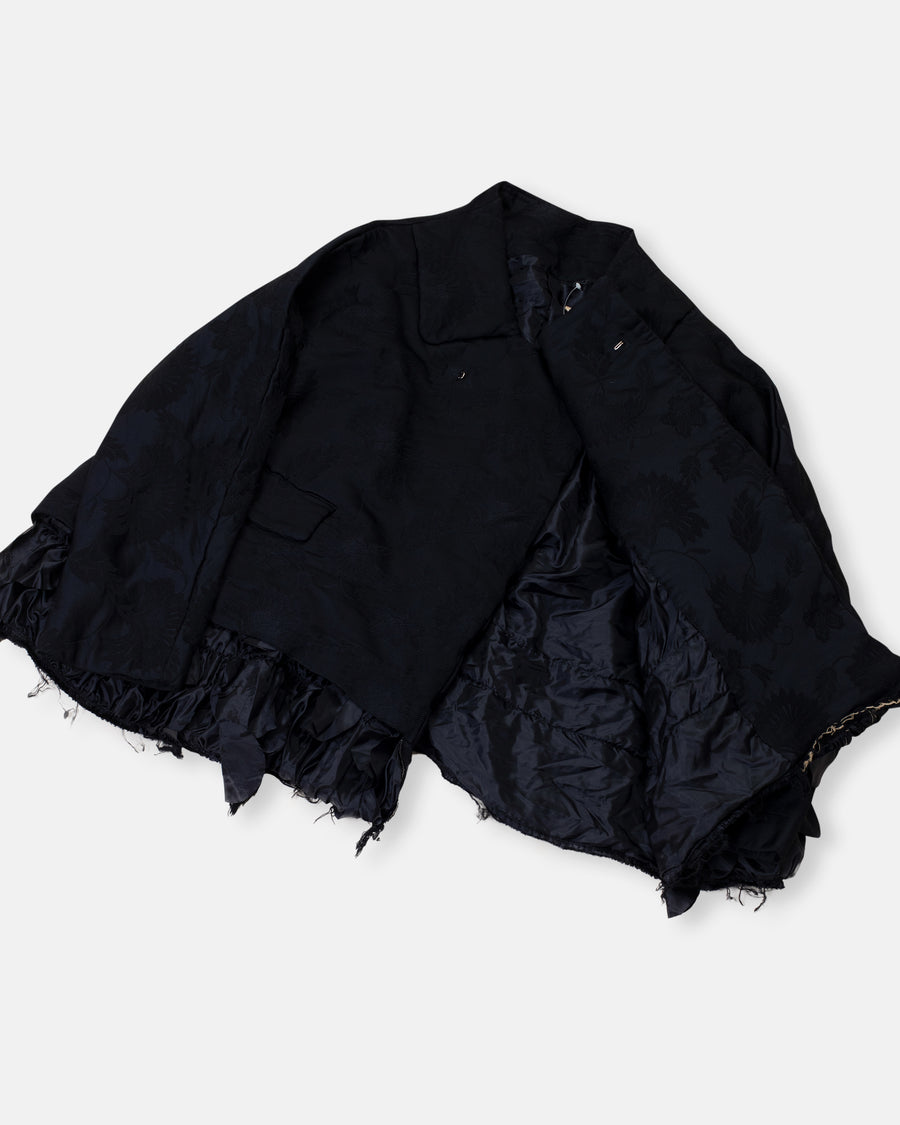 ruffled hem blazer