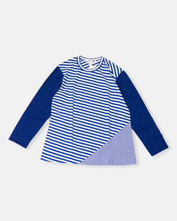 stripe mix tee