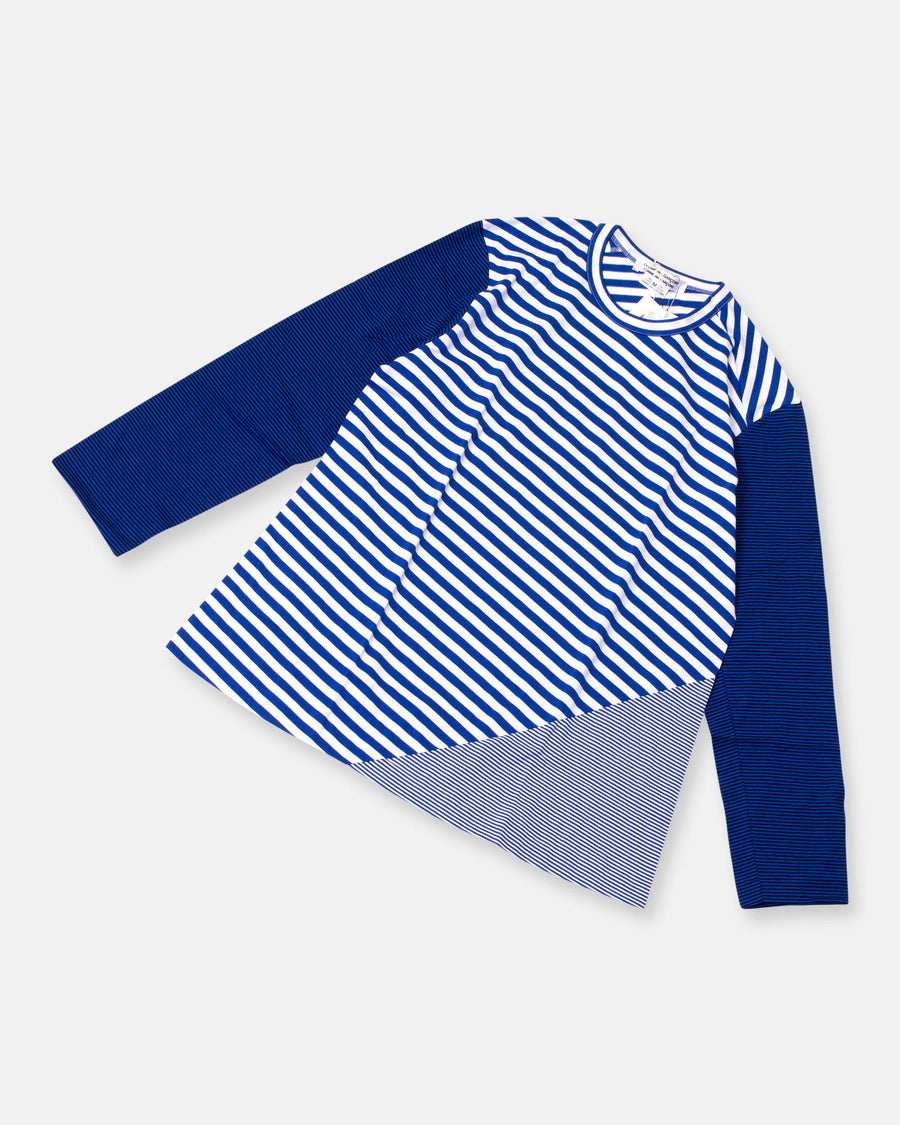 stripe mix tee