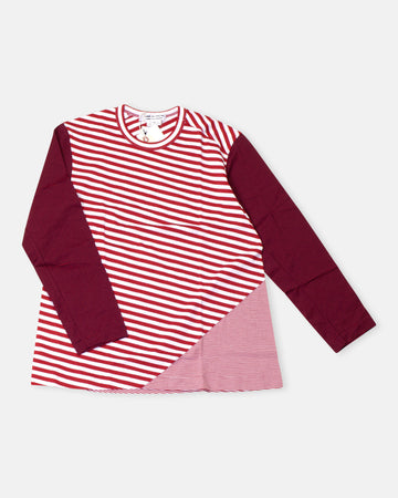 stripe mix tee