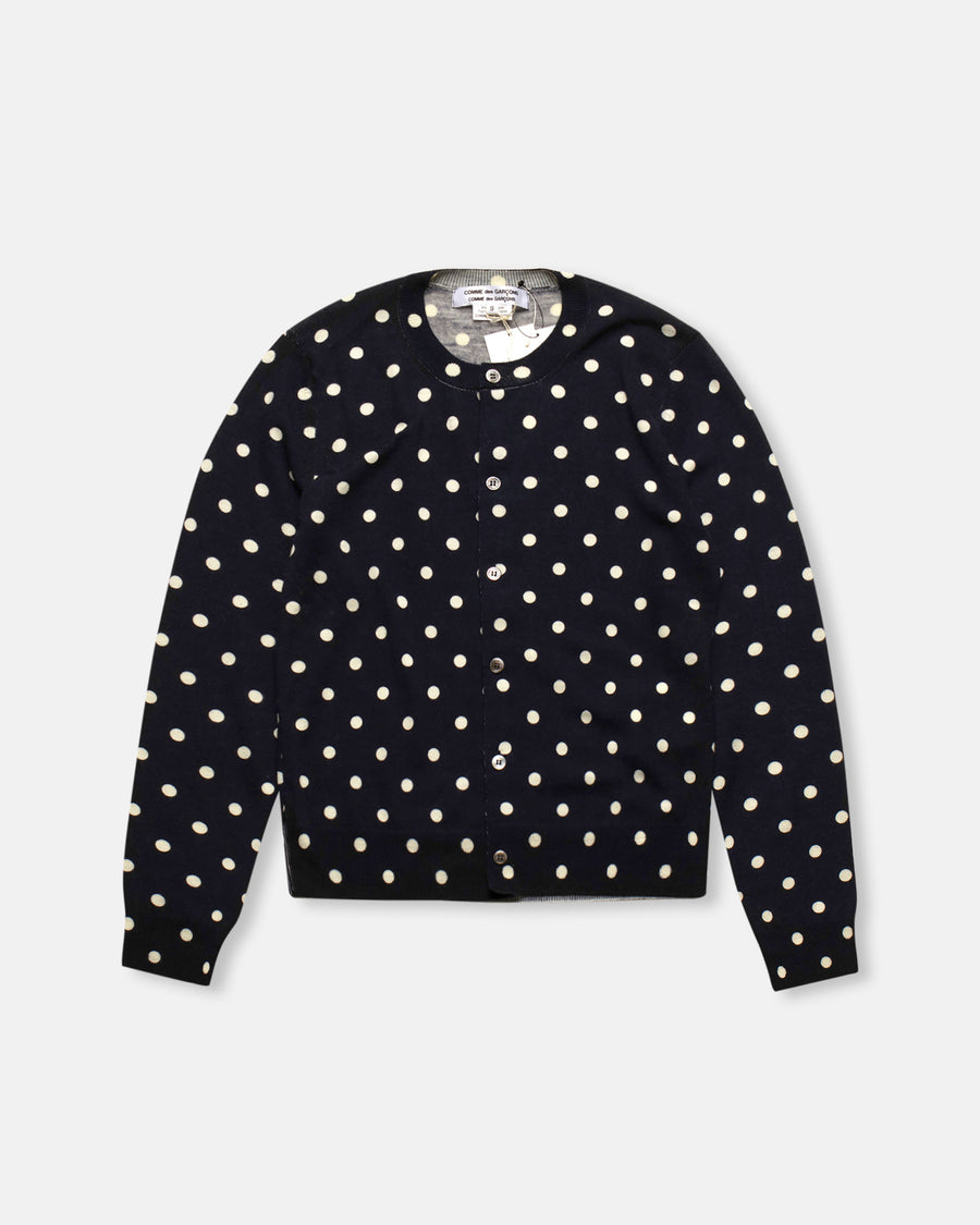 polka dot print cardigan