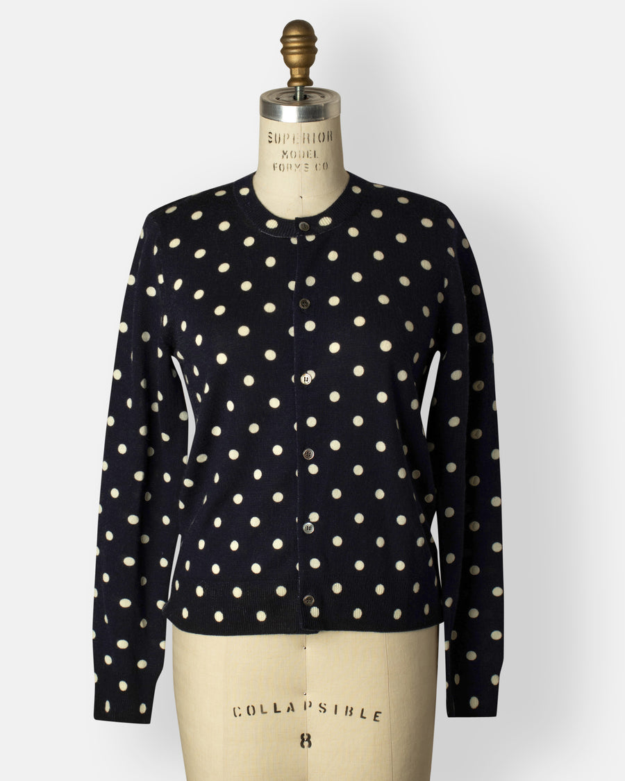 polka dot print cardigan
