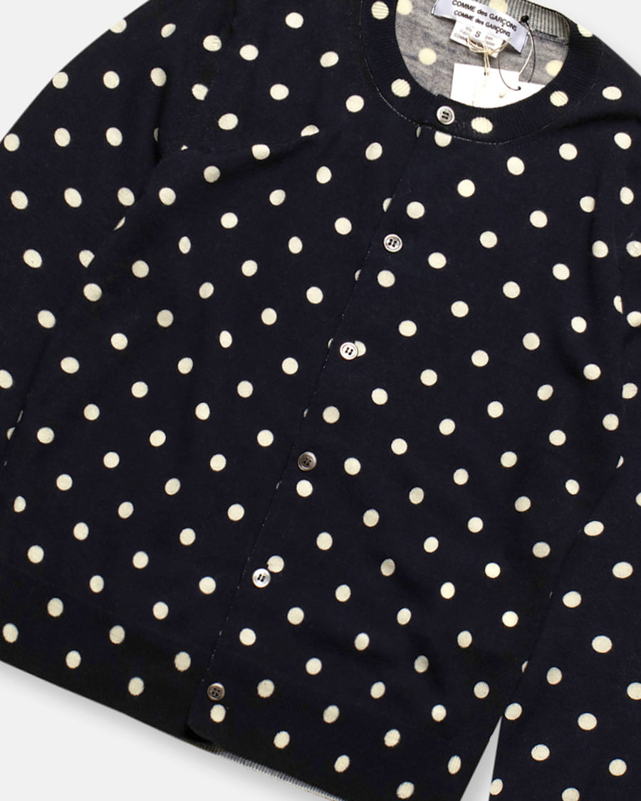 polka dot print cardigan