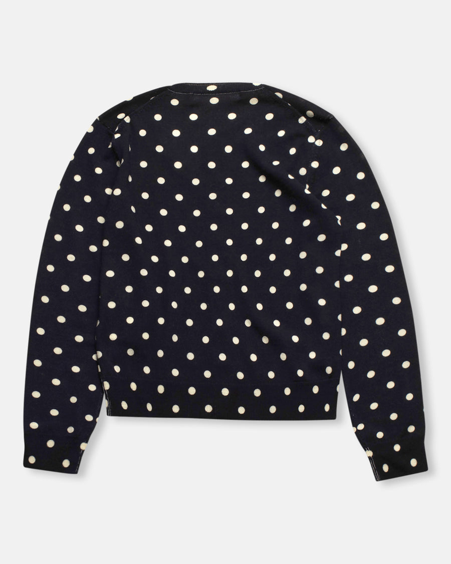 polka dot print cardigan