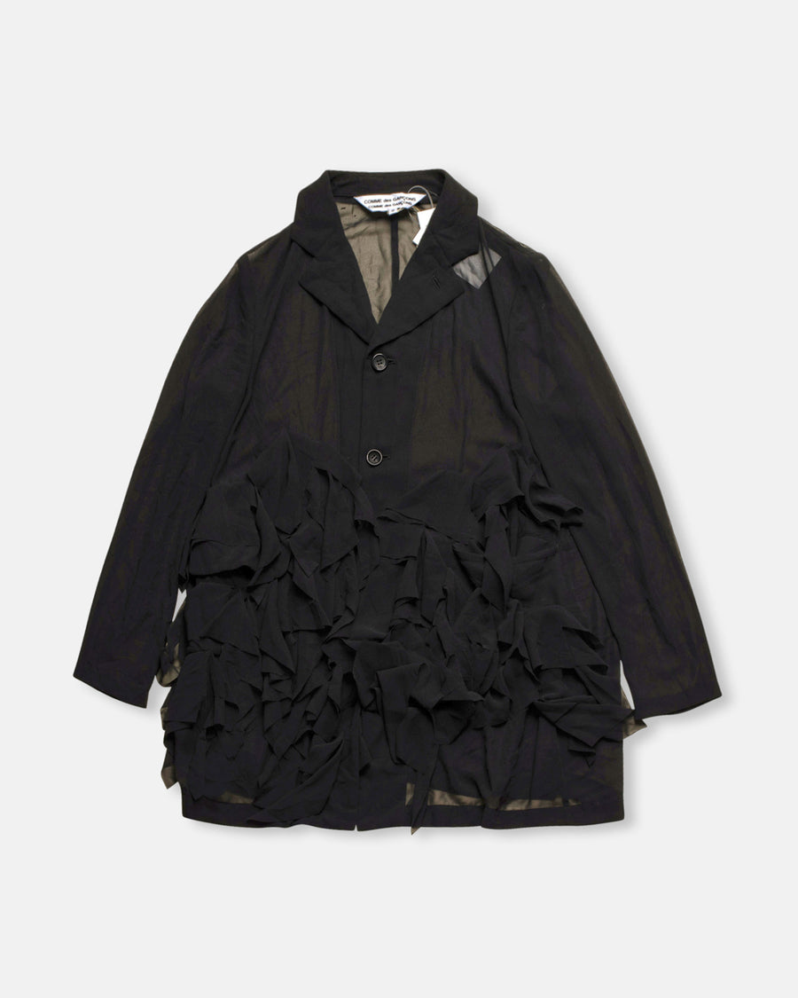 layered detail georgette jacket