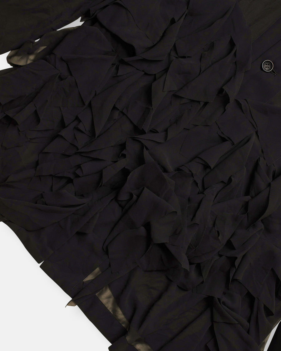 layered detail georgette jacket