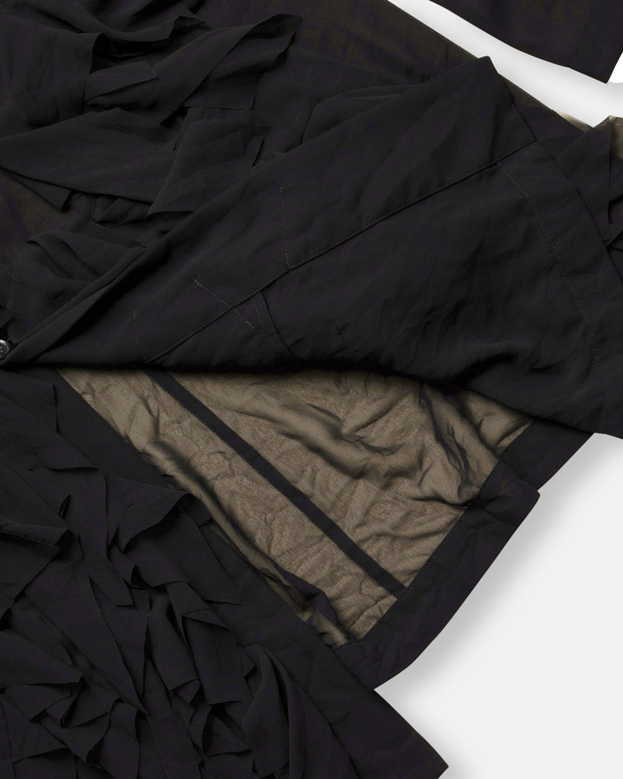 layered detail georgette jacket