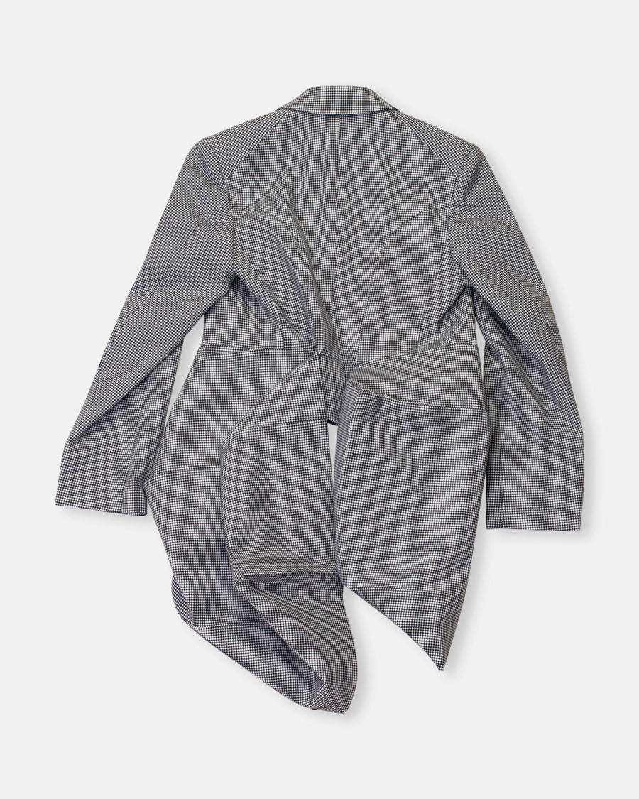 geometric folded blazer