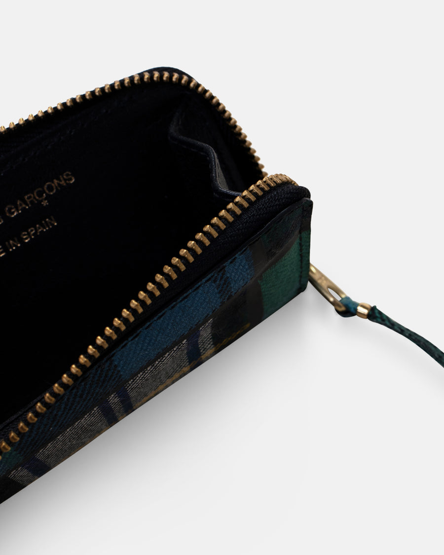 comme des garcons tartan zip around coin purse noodle stories