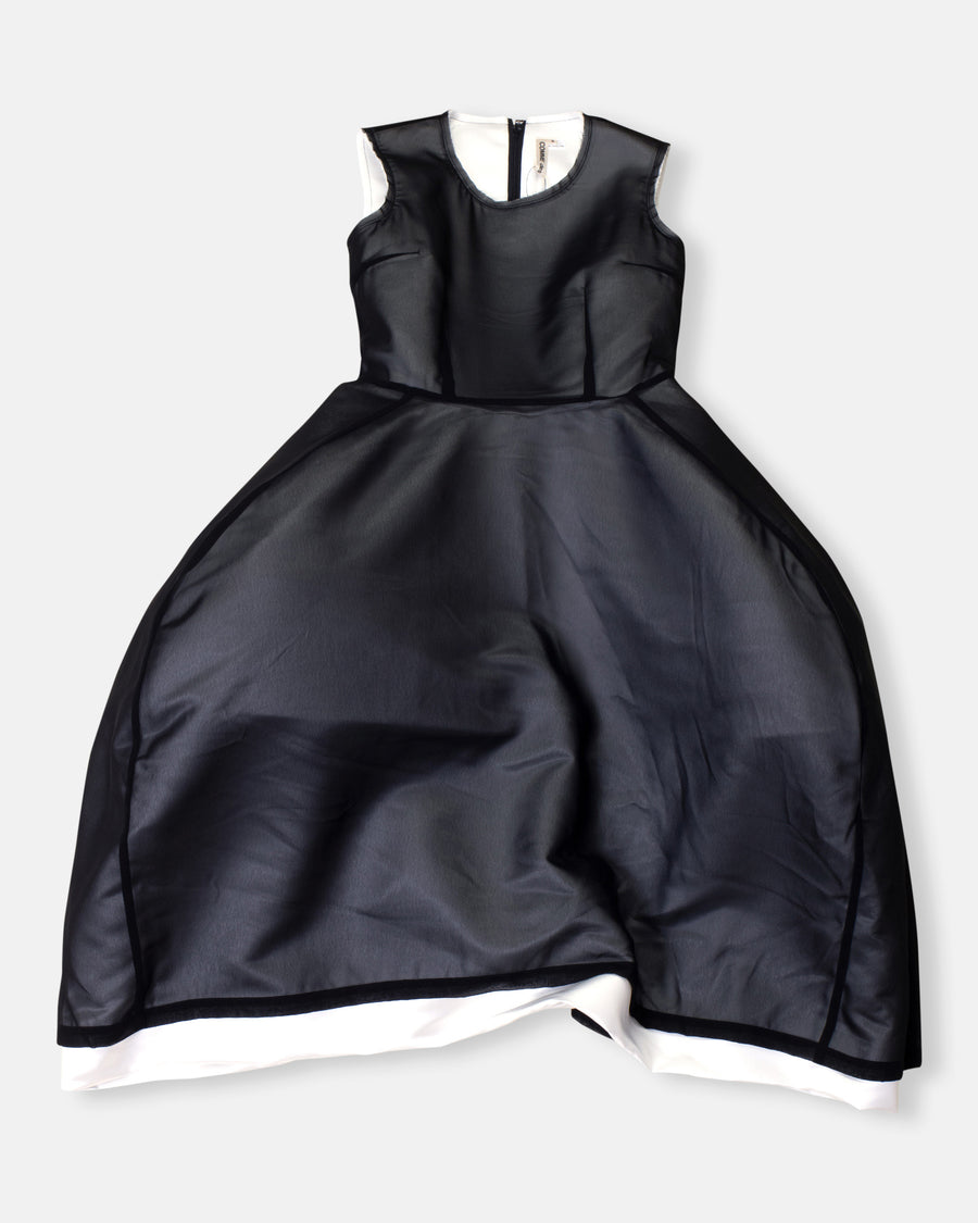 satin birdcage dress